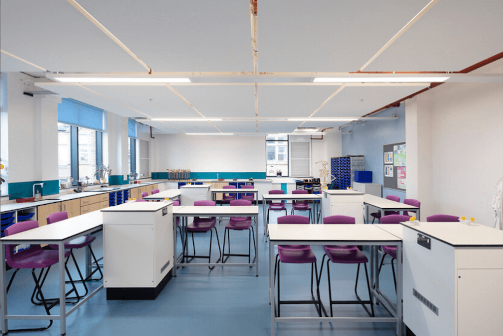 A classroom at the newly opened Greenhead College