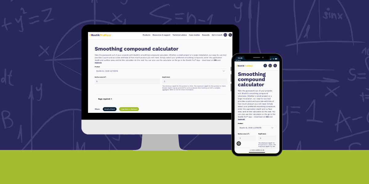 Bostik smoothing compound calculator