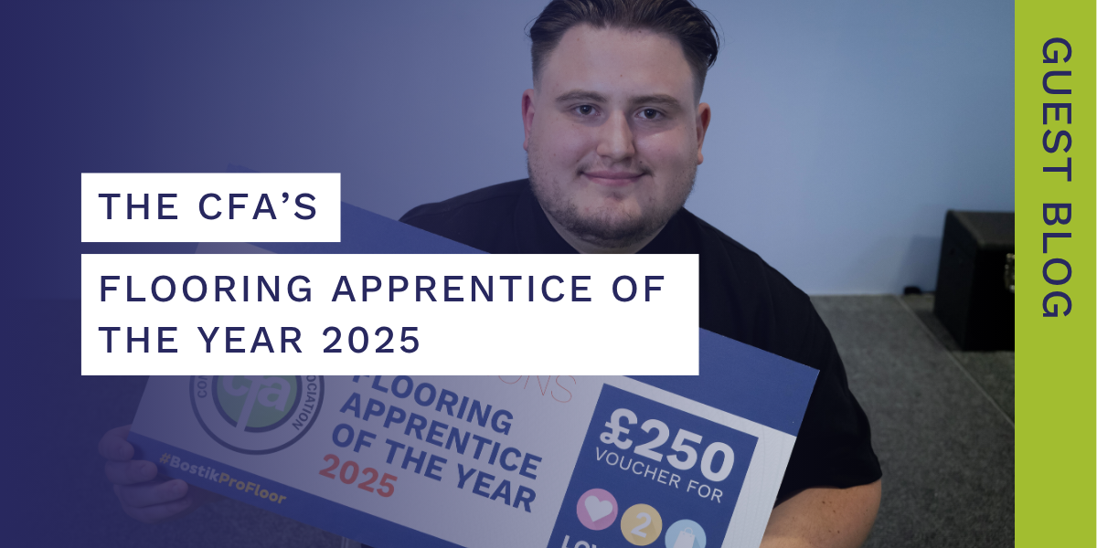 Daniel Mee, the Contract Flooring Association's Flooring Apprentice of the Year 2025