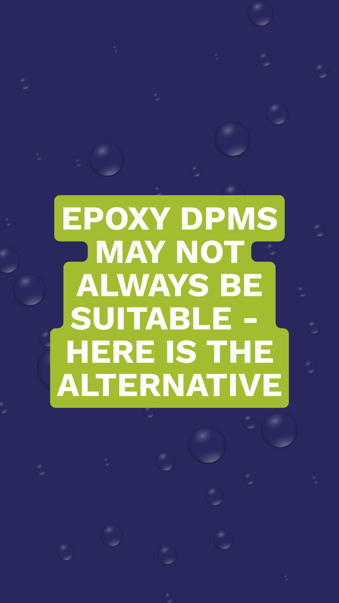 Alternatives to epoxy DPMs